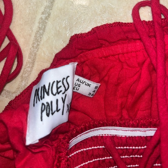 Princess polly cropped red top - Picture 2 of 2
